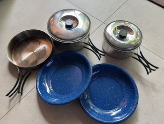 Camping Cookware Set For 2 - Portable Cookware