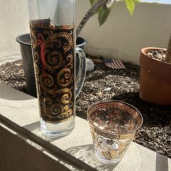 Retro Cocktail Pitcher & Glassware 