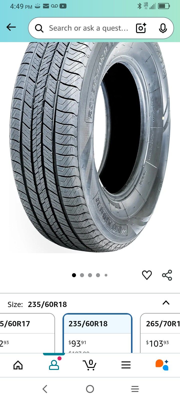 235/60r18 New Tires