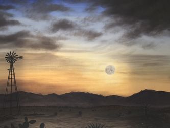 Old Desert Windmill