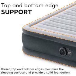 Queen Size Intex Mid-Rise Air Mattress Bed with Built-in Pump