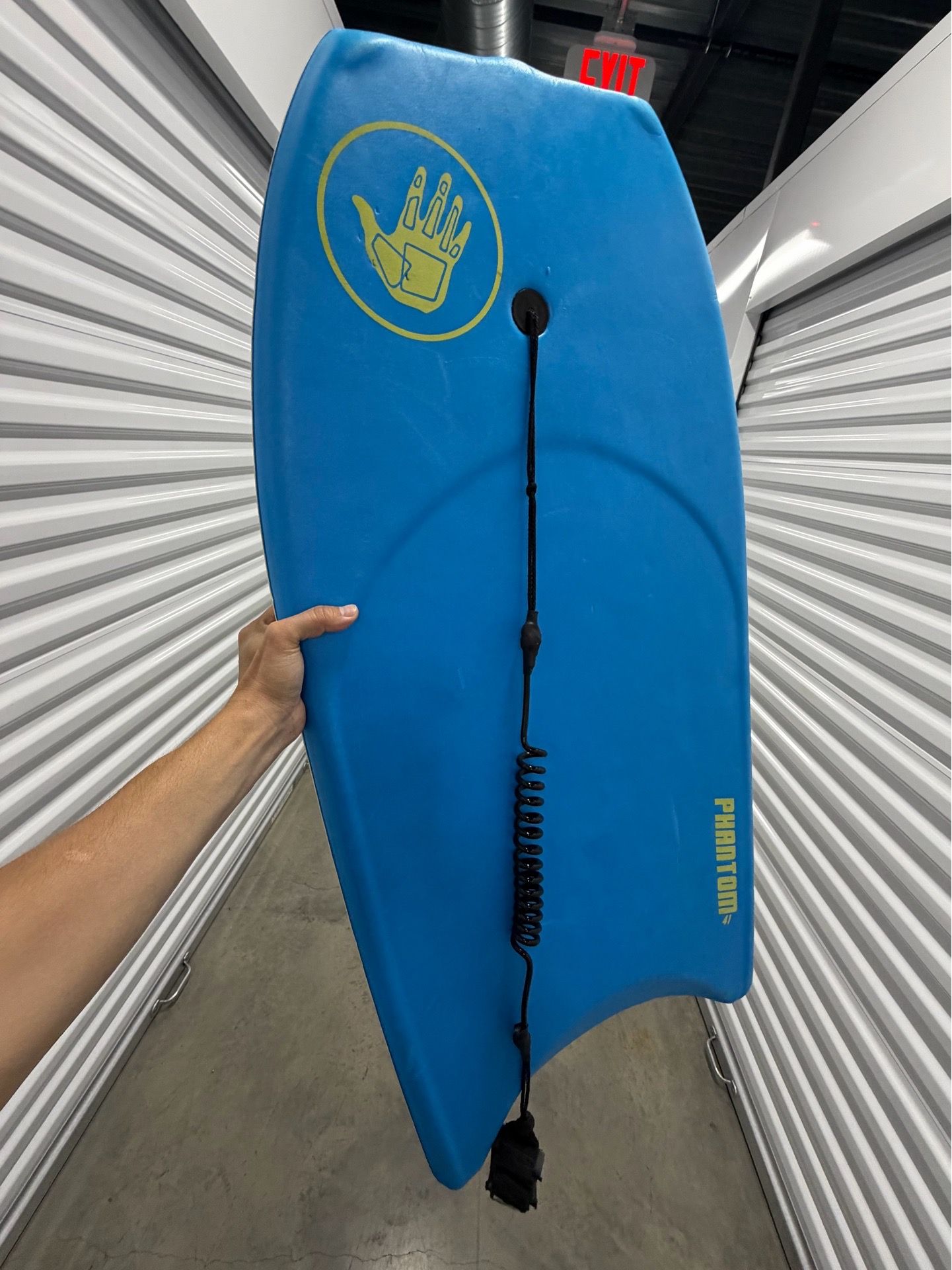 Body Glove Phantom 41 Inch Bodyboard with a blue deck and leash