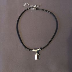 Lia Sophia Leather Choker Necklace 