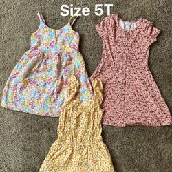 Toddler Girl Variety Clothes Bundle Dresses And Romper Size 5T