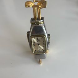 Timex Miniature Golf Bag and Clubs Desk Clock. 