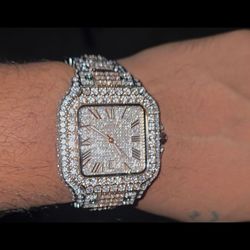 Moissanite Santos Watch