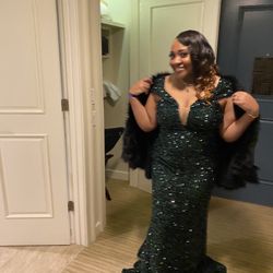 Hunter Green Cinderella Divine Gown