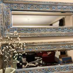Two Pics Antique Wall Mirror 