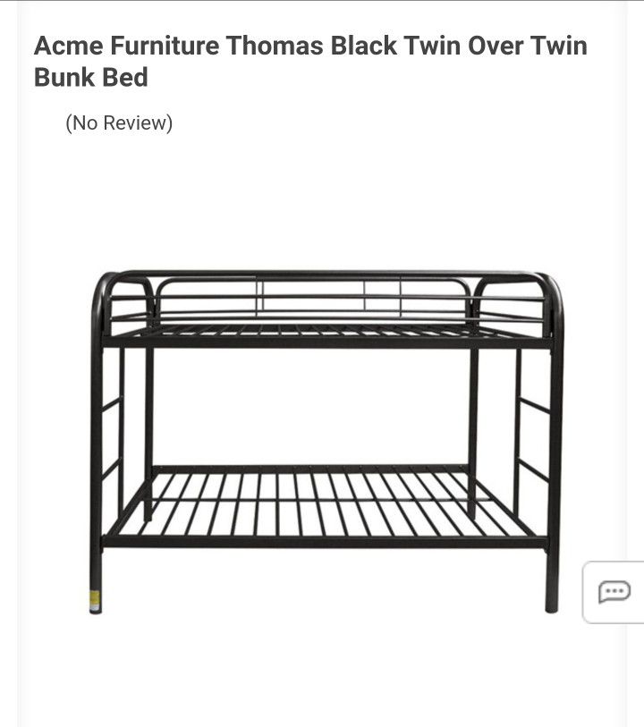 Twin Sized Bunk Bed Black 