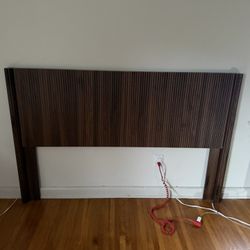 Queen Wooden Headboard With Light 