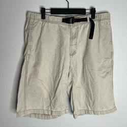 Gramicci Original G Shorts Mens Large Khaki Hiking Outdoor Cinch Belt