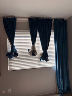 Blue blackout curtains