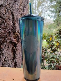 Authentic Starbucks 24oz Kaleidescope Edition Dark Teal Tumbler!