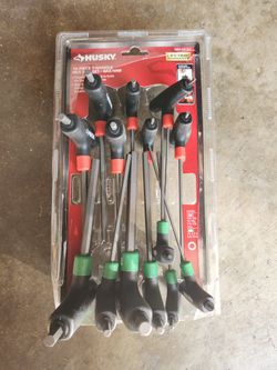Husky 14,Piece SAE and MM T-through Handle Hex Key Set