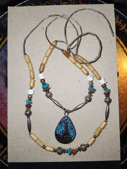 VINTAGE 70/80'S BEAUTIFUL NECKLACE LAST PICTURE DESCRIBES THIS ITEM NEEDS A NEW CLASP