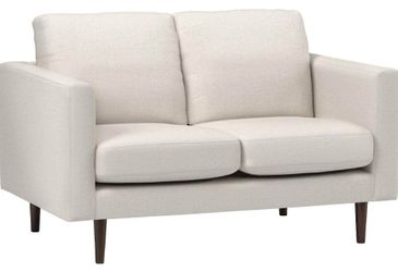 Amazon Brand - Rivet Revolve Modern Upholstered Loveseat Sofa, 56"W, Linen