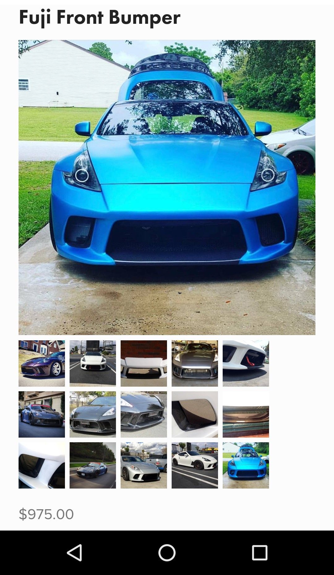 370Z Fuji Front Bumper - Partial Carbon Fiber