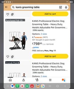 KANIS PROFESSIONAL ELECTRIC DOG GROOMING TABLE