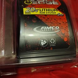 FIMCO 20V Li-Ion VOLT EDGE 5.0Ah Battery Pack 20V-5.0AH-BAT BRAND NEW