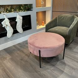 Ottoman Round Dusty rose 