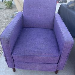 Purple Recliner Rocking Chair