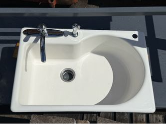 Deep Cast Iron Kitchen Sink