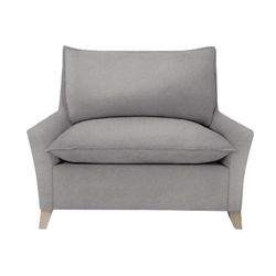 West Elm Gray Bliss Down Filled Chair and a Half