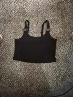 Black Cute Crop Top 