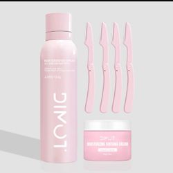 Hair Identifier Spray and Dermaplaner Set For Dermaplaning Free Gift Moisturizing Soothing Cream