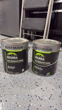 RUST-OLEUM Floor Coating Kit: Exterior, Epoxy, Moderate, Low VOC, Epoxy Coating, Water, Grays, Gray