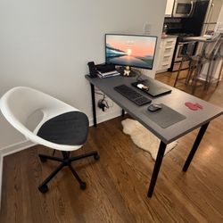Desk and Office Chairs Combo
