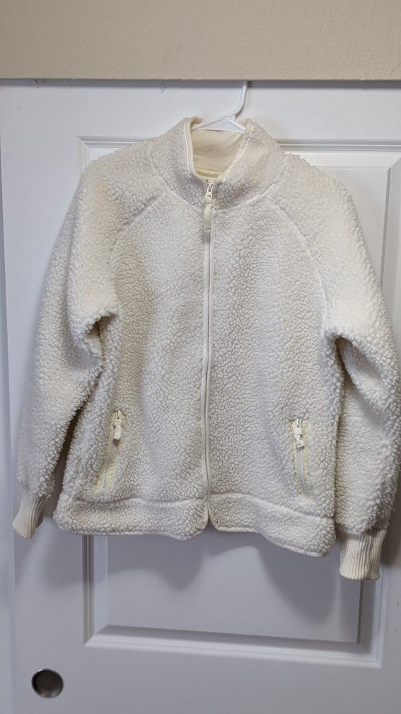 White Sherpa Jacket Size Large
