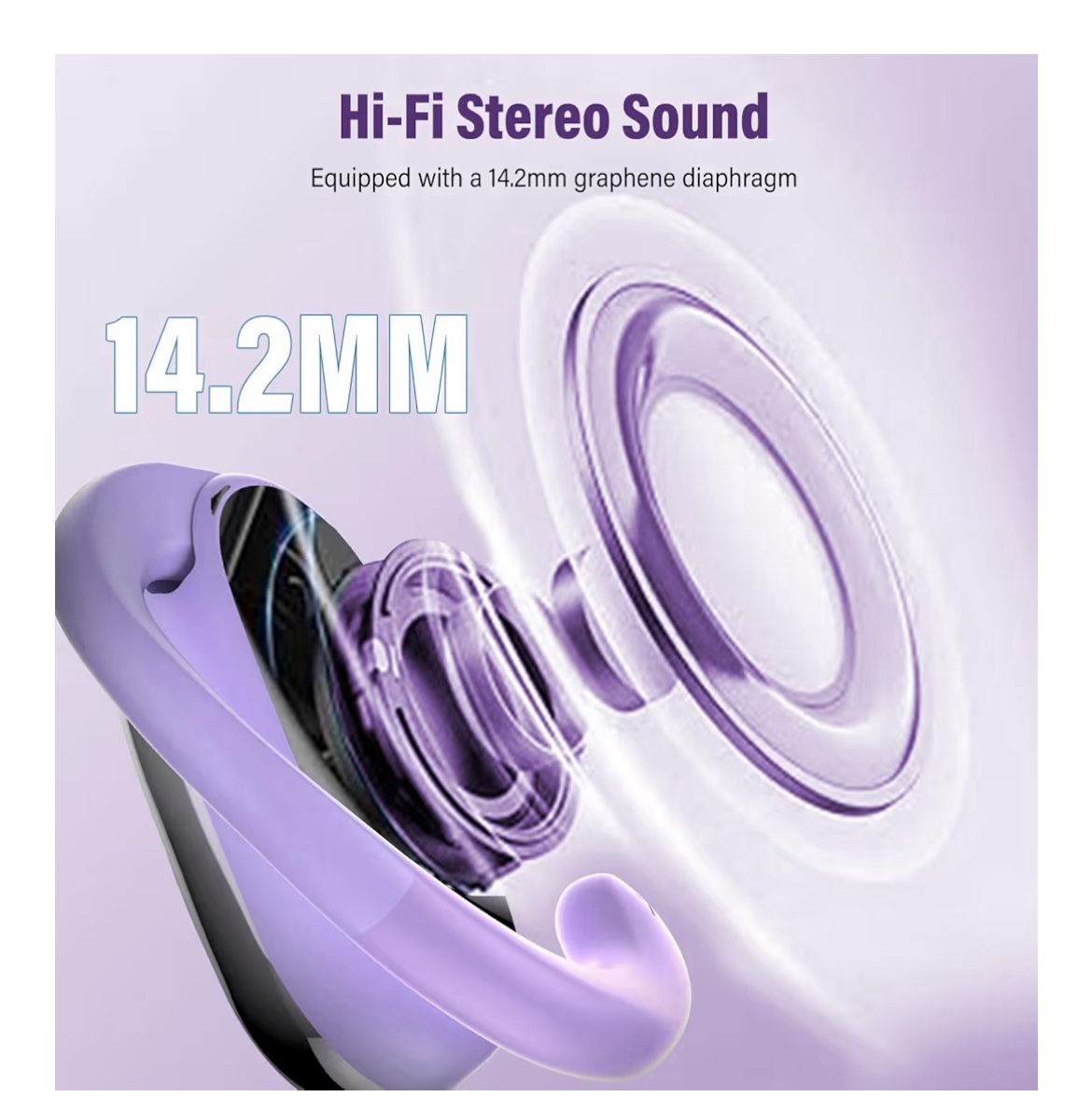 Open Ear Headphones, Wireless Bluetooth 5.4 Earbuds