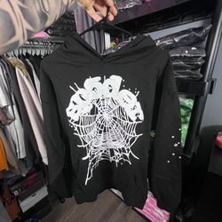 Black And White Sp5der Hoodie 
