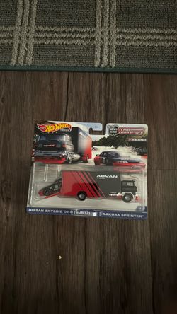 🏁Hot Wheels Team Transport Nissan Skyline GT-R GTR R32 Sakura Sprinter Advan 🏁