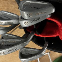 golf, only one left-handed adult set remaining, full set of Irons include Metal Woods $129 for All with Bag