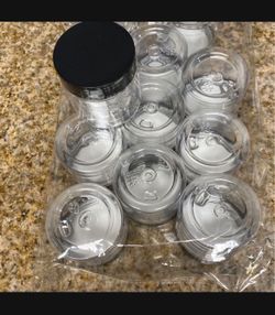 Plastic Jar Containers & Lids (2 Ounces) x12 New