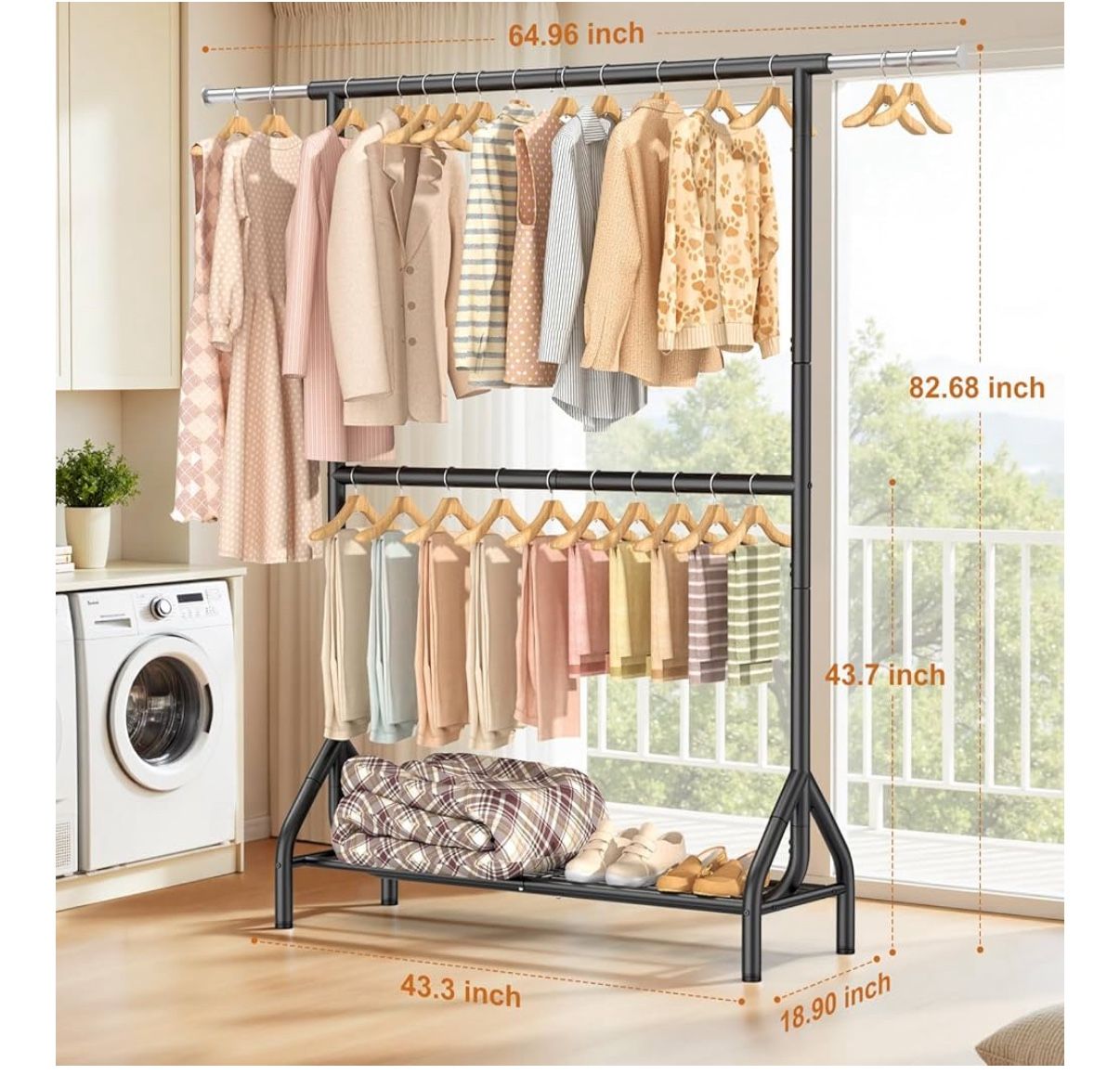 Huge Clothing Rack/Display Rack/Closet Organizer - Built But Never Used