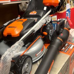 40V Quiet Jet Fan Blower 40V 13" String Trimmer 40V 20" Push Mower