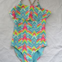 New Girls Youth 7/8 Multi Colors Swimsuit 