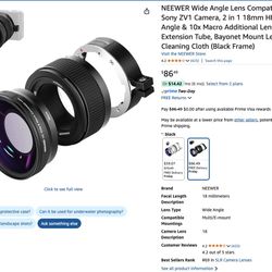 NEEWER Wide Angle Lens Compatible with Sony ZV1