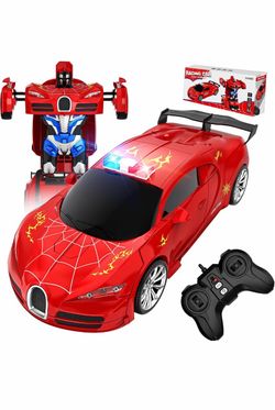 Carrito que se convierte en robot y control remoto