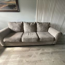 Large Grey Fabric Couch
