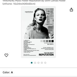 Taylor Swift Poster Canvas 