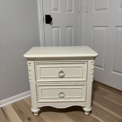 White Engraved Wooden Dresser