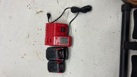 Milwaukee M12 M18 charger with batteries