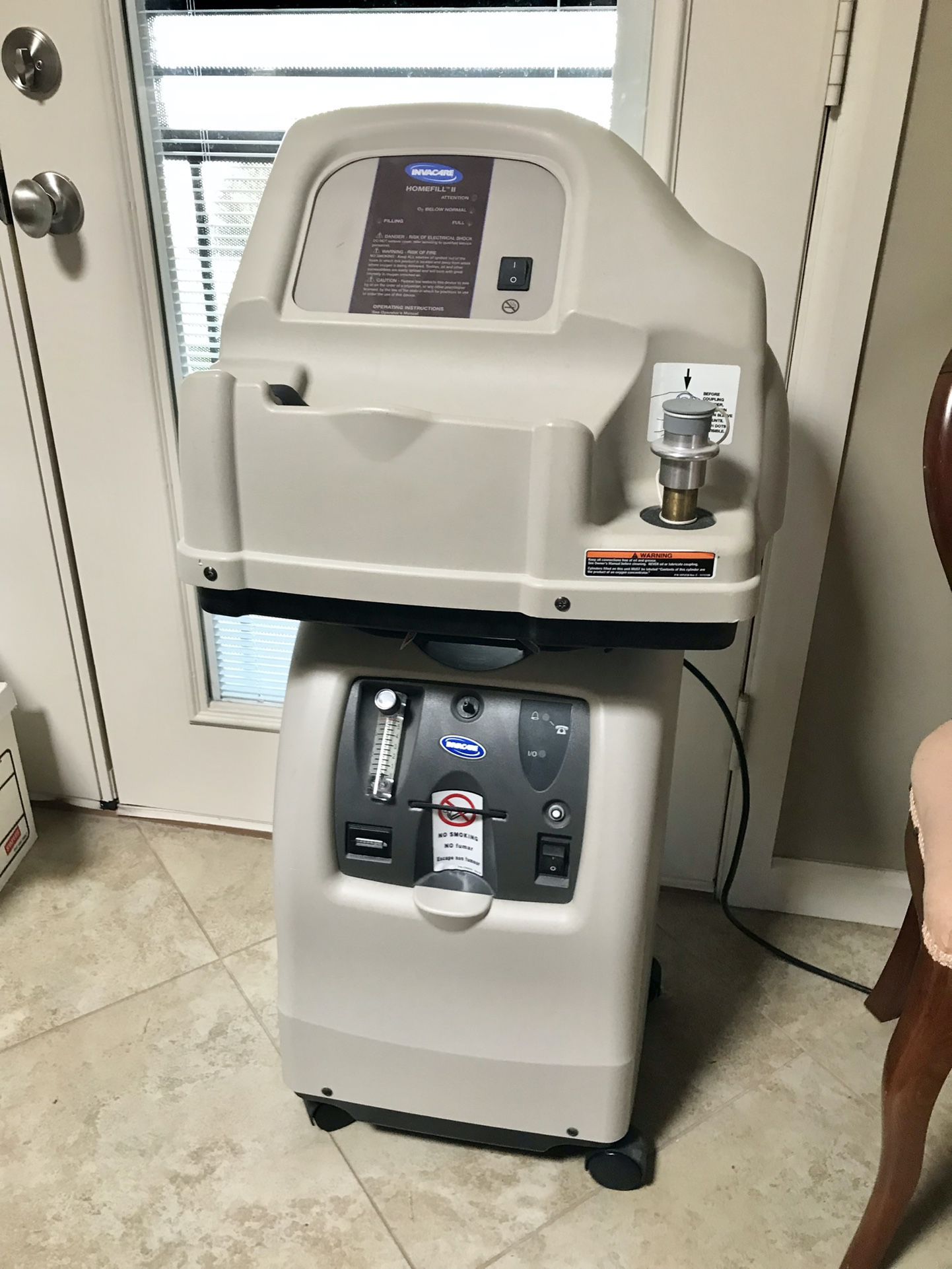 Invacare Homefill 2 Compressor + Invacare Perfecto 2