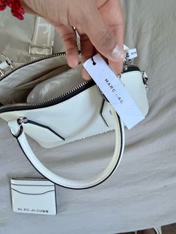 Marc Jacobs White Leather Handbag with Card Holder