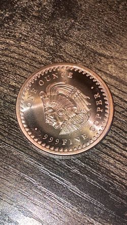 1oz Aztec Calendar COPPER Round