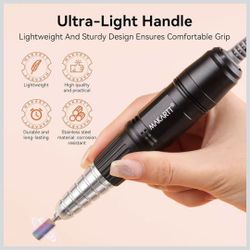 Makartt Nail Drill Handpiece B-05 for UP200 Machine Electric File Black ONLY